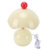 Table Lamp Eggshell Shape 3 Color Temperatures Stepless Dimmable Bedside Lamp with Ceramic Base Glass Shade for Reading