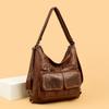 Hot Leather Luxury Handbags Women Bags Designer Multifunction Shoulder Bags for Women Luxury Soft Large Capacity Casual Tote Bag