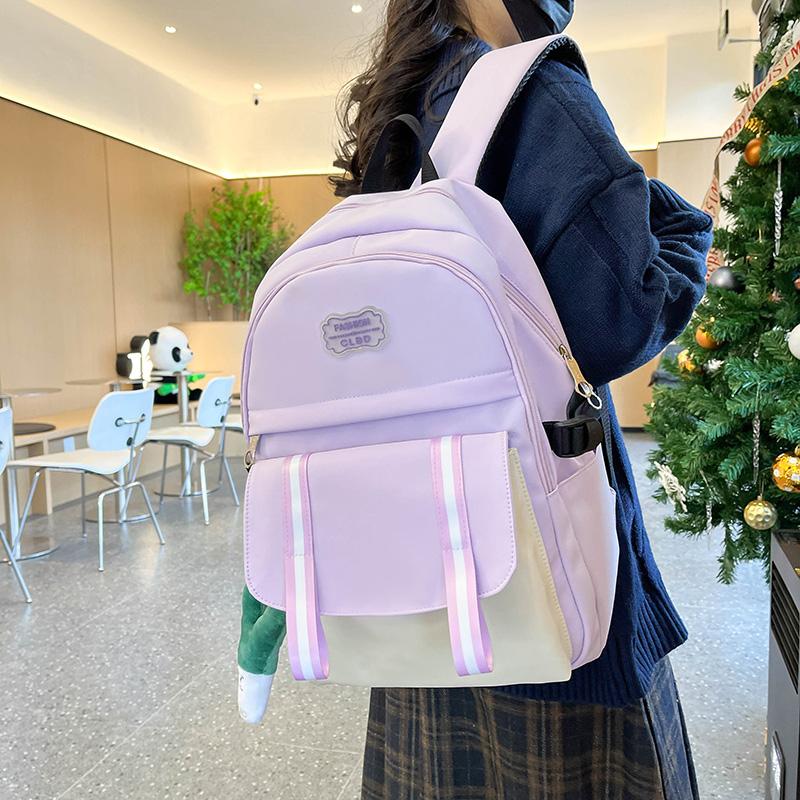 Three-Piece Backpack Set Student Schoolbag Shoulder Bag Female Large Capacity Backpack with Pen Bag