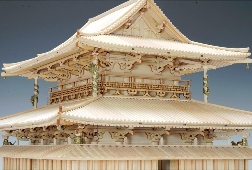 Woody Joe 1/75 Scale Horyuji Temple Kondo Wooden Model Assembly Kit (Building)