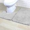 Set aus 2 Badezimmerteppichen Toilettenteppichen Super saugfähige Bodenmatten Europäische Dekoration