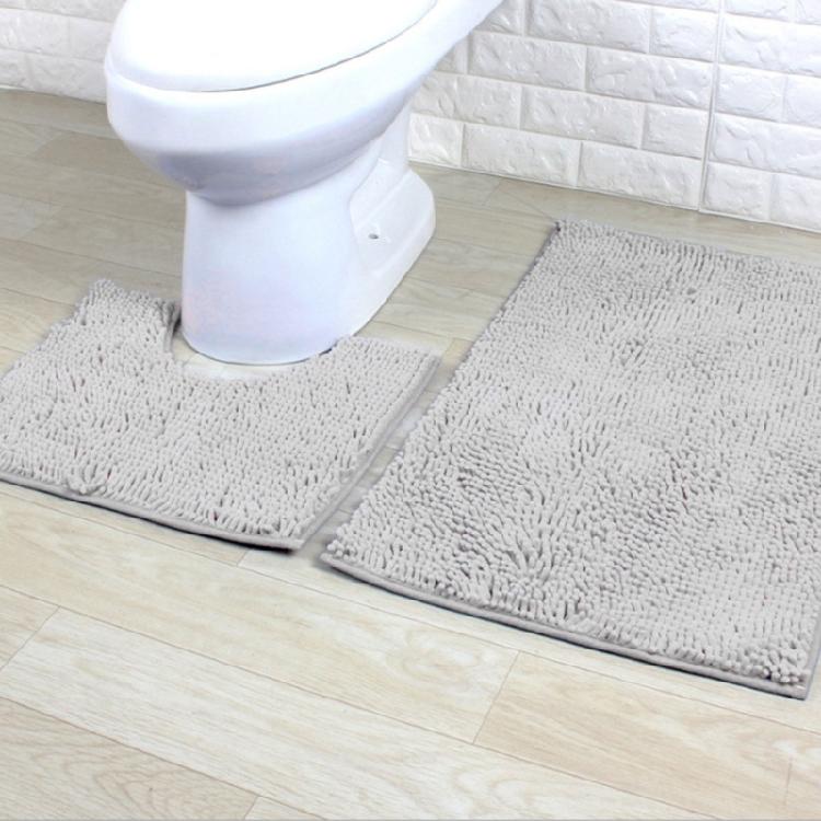 Set aus 2 Badezimmerteppichen Toilettenteppichen Super saugfähige Bodenmatten Europäische Dekoration