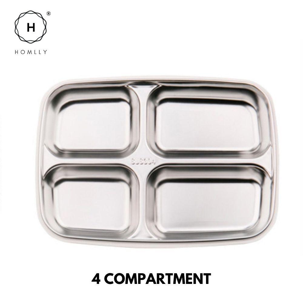 Homlly Compartment Stainless Steel Thermal Bento Lunch Box