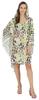 Moomaya Women  s Short Hoodie Kaftan Loose Tunic Kimono Sleeve Mini Beach Cover Up
