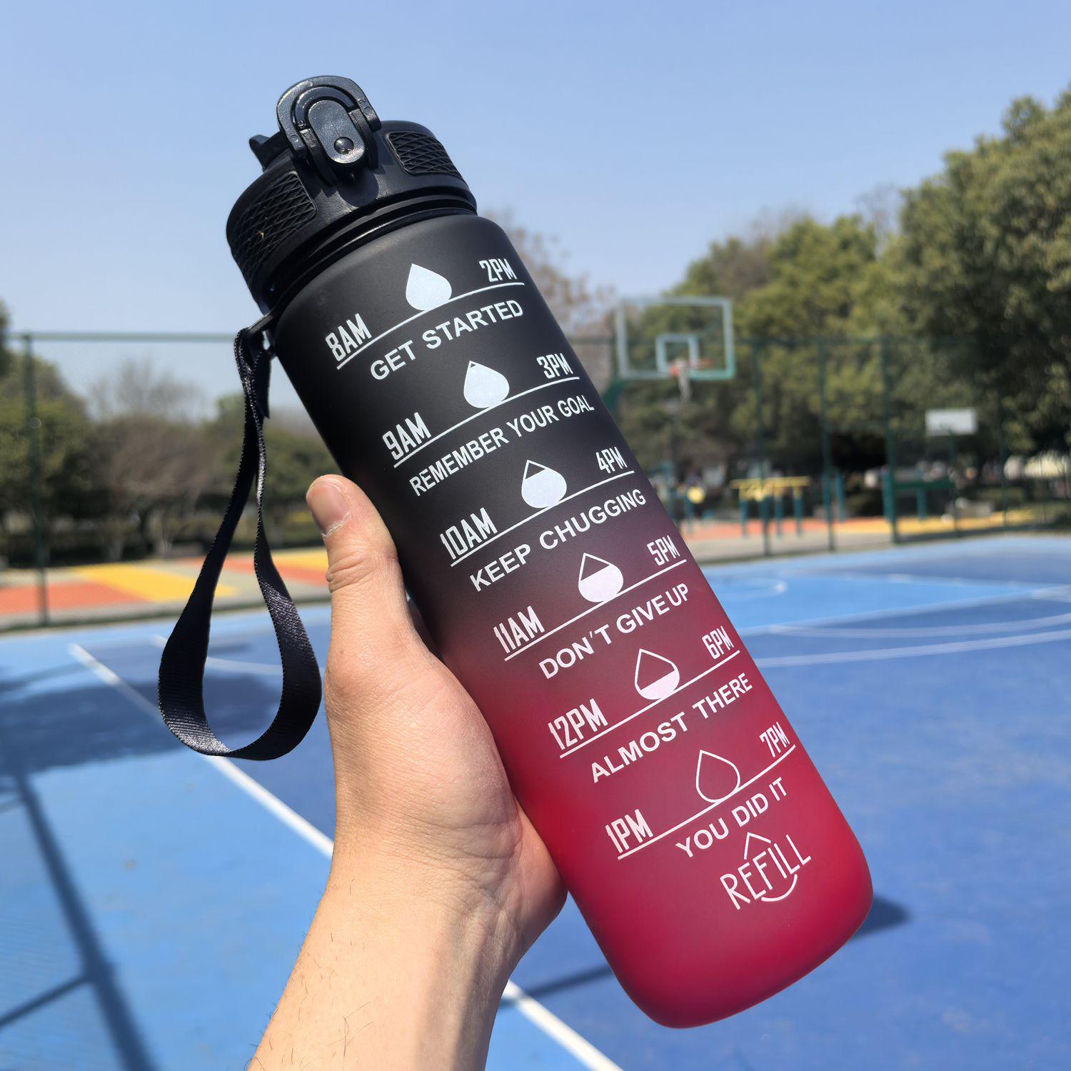 

Бутылка для воды Gradient Frosted Sports объемом 32 унции с трубочкой, пластиковый стаканчик объемом 1000 мл 1L