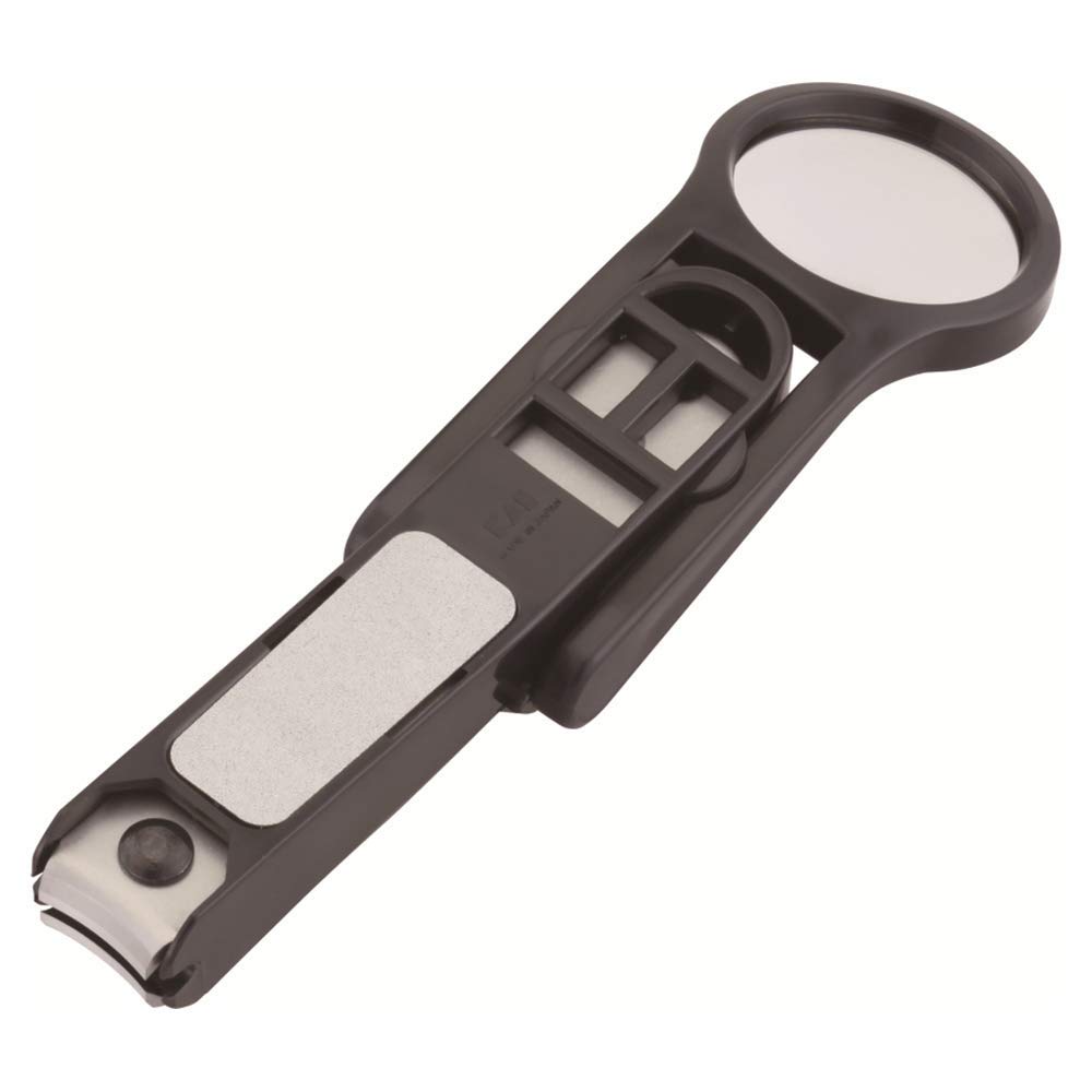 KAI Sekisonroku Nail Clippers with Magnifying Glass, Curved Blade, Made In Japan HC1823