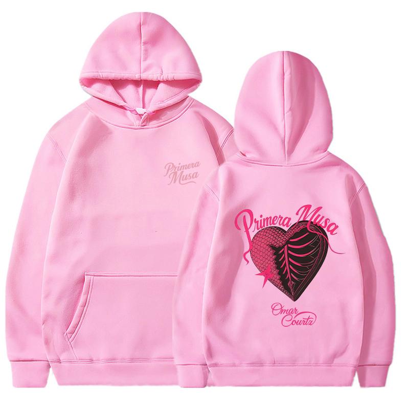 Omar Courtz Hoodies Men Primera Musa Album 2025 Cover Printed Sweatshirts Women Fashion Casual Streetwear Hoody Pullovers