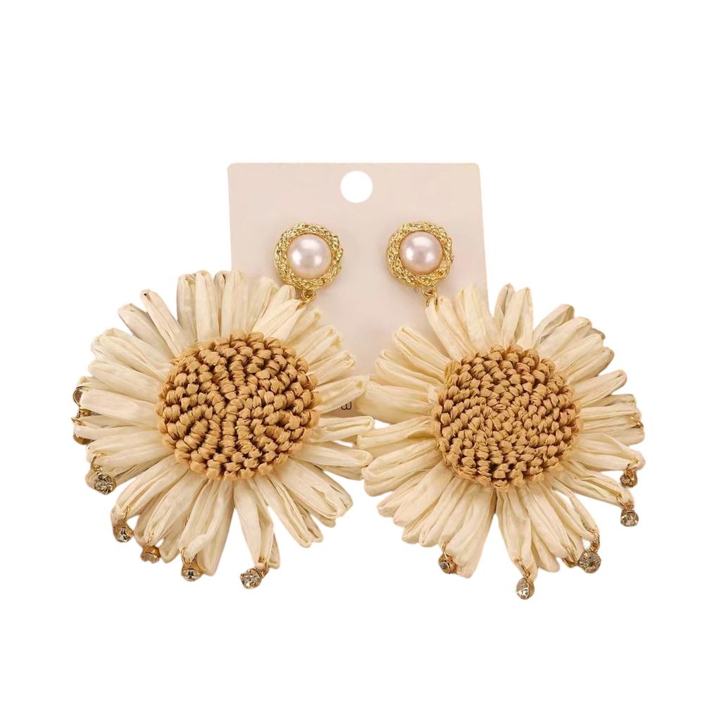 Geometric Flower Earrings Beach Bohemian Styles Drop Earrings Comfortable Wear for Trendy Fashion Lovers Daily Use