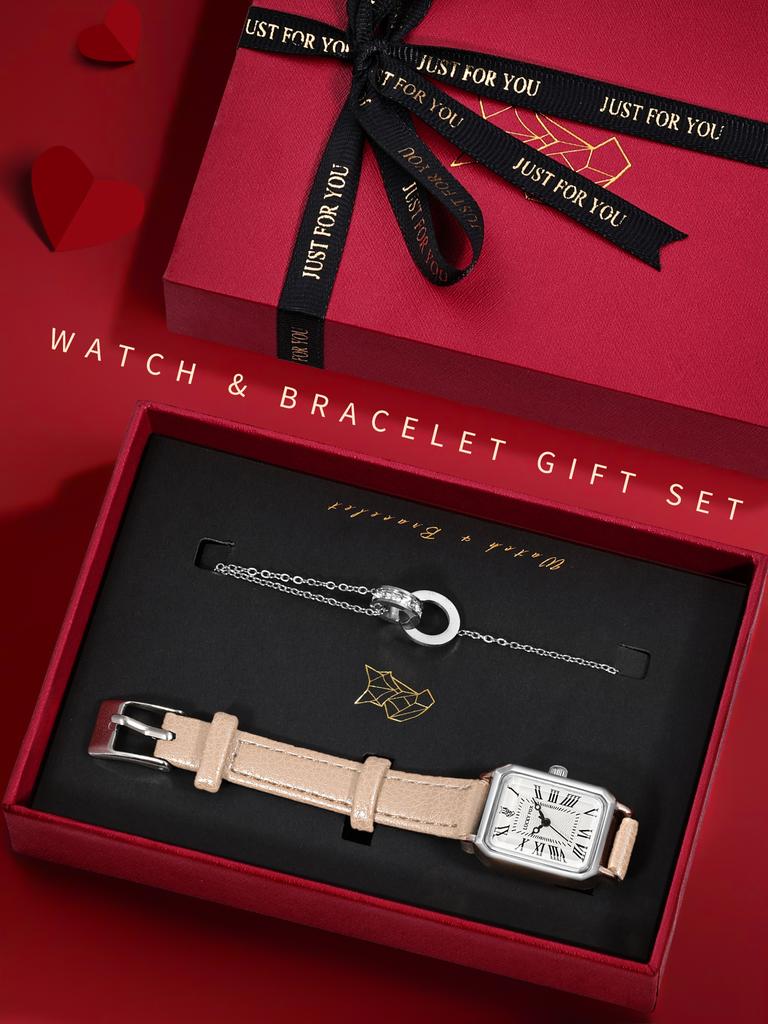 Tomi Luckyfox Luxury Halloween Christmas Gift Quartz Watch Set New Trending Wrist Watches for Girls Montre Femme Reloj with Box