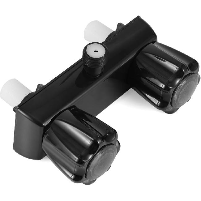 RV Shower Faucet, Camper Shower Faucet Replacement 4" RV Shower Valve Diverter with Dual Knobs Bathroom Shower Accessories Parts for Outside and