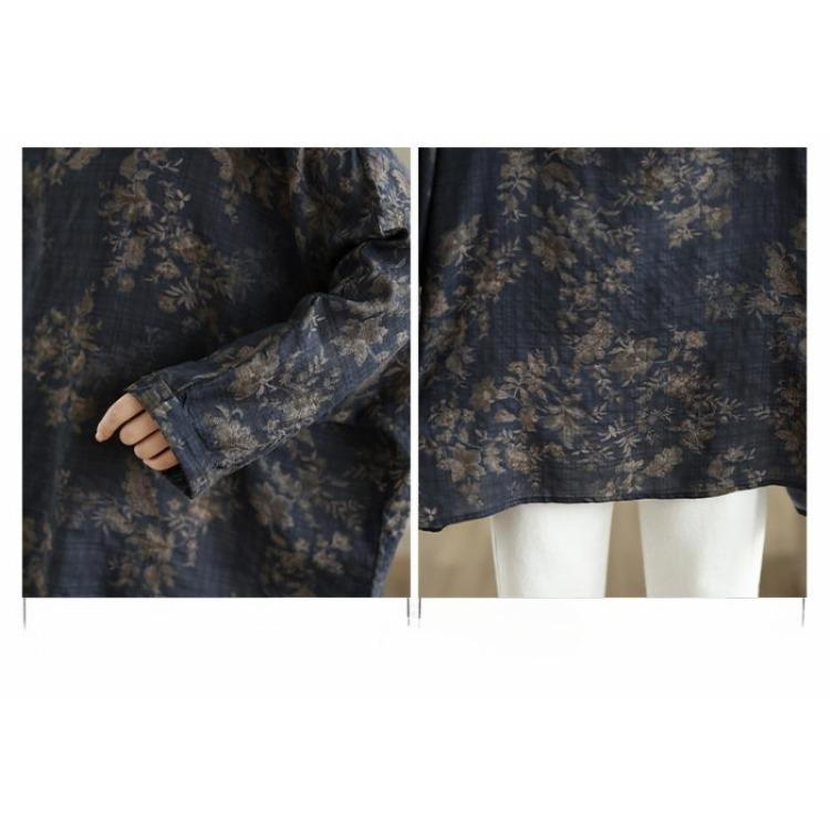 New Autumn Plus Size T Shirt Women Oversize Loose Casual O Neck Tops Tees Floral Print Shirts