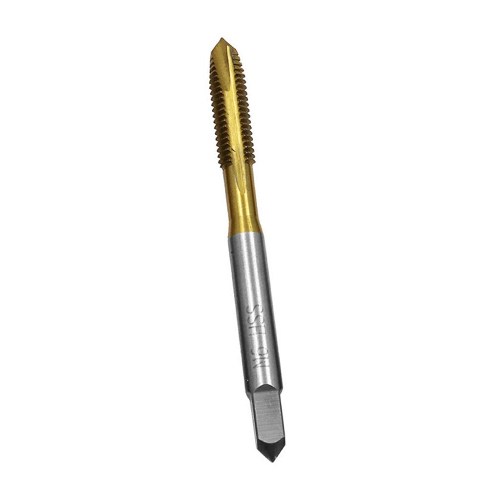STONEGO 1/5/10PCS Titanium Coated Thread Tap Drill Metric HSS6542 Spiral Fluted Screw Tap M3/M4/M5/M6/M8