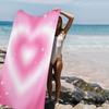 Retro Pink Aura Microfiber Printed Beach Towel Mountain Climbing Yoga Beach Swimming Running Absorbent Soft Towel