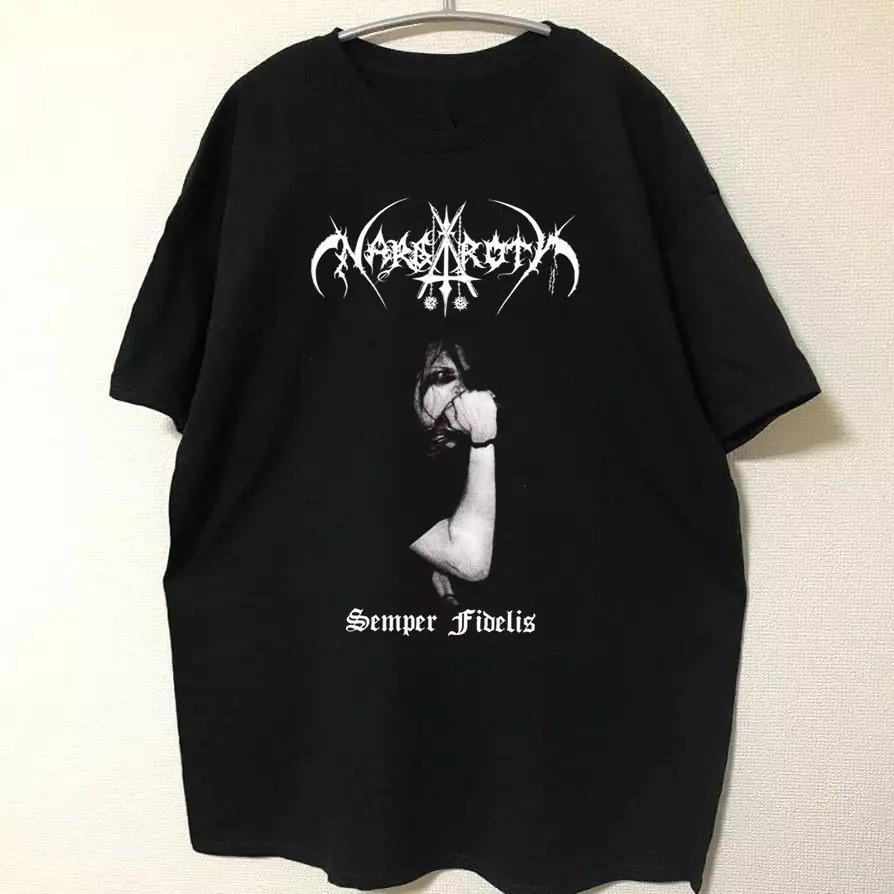 Футболка Nargaroth Band Nargaroth Semper Fidelis Полный размер S-5XL Унисекс Футболка XXXL