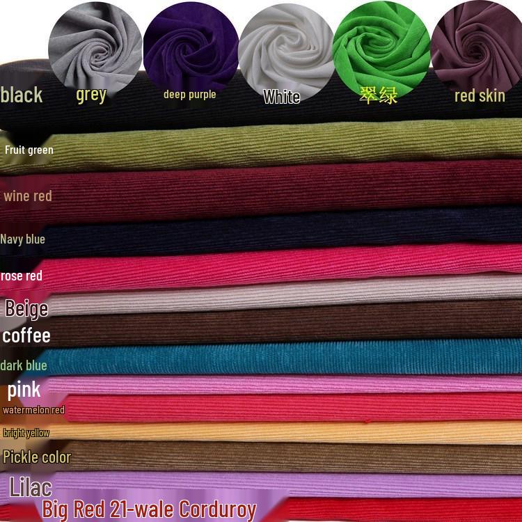 Spot Black Clear Stripe Pure Cotton-Polyester Corduroy Bag Fabric