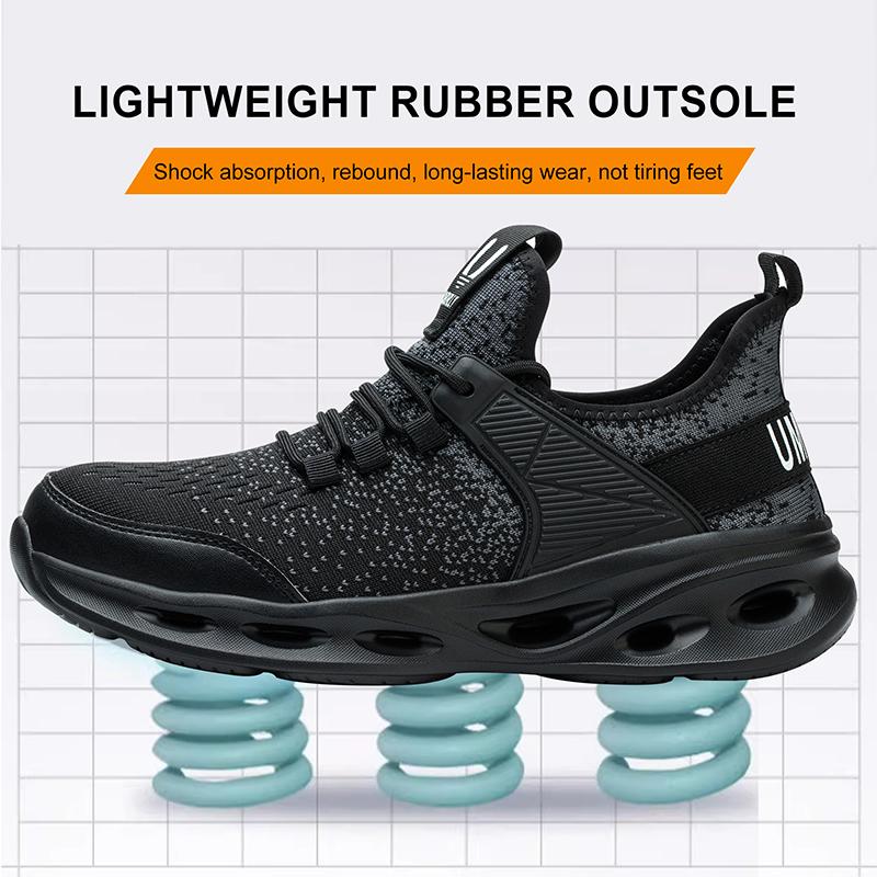 Lekkie Buty Bezpieczeństwa Męskie Antyuderzeniowe Antyprzebiciowe Buty Robocze Oddychające z Stalowym Podnoskiem Bezpieczeństwo Ochrona Buty Sportowe Bezpieczeństwa Męskie