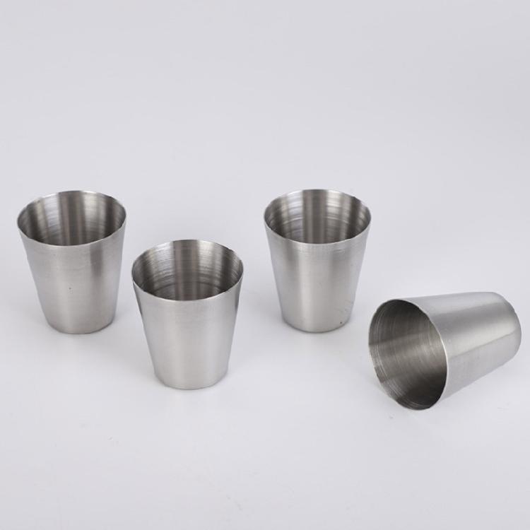 4pcs Stainless Steel Shot Glasses Small Capacity Stackable Metal Drinking Cups 30ml Drinkware for Travel and Party