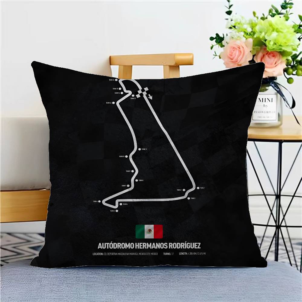 F1 Track Personalized Pillow Cover Kids Bedroom Wild Party Decor Pillowcase Kid Birthday Shower Gift