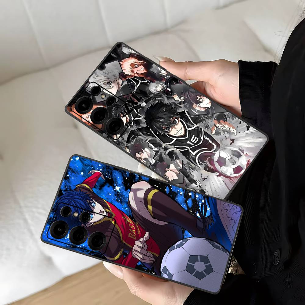 Japan Anime B-Blue Lock Phone Case For Samsung S 24 Fe 25 Ultra Plus 20 Lite 21 30 22 23 24 22 Ultra 5G Fundas