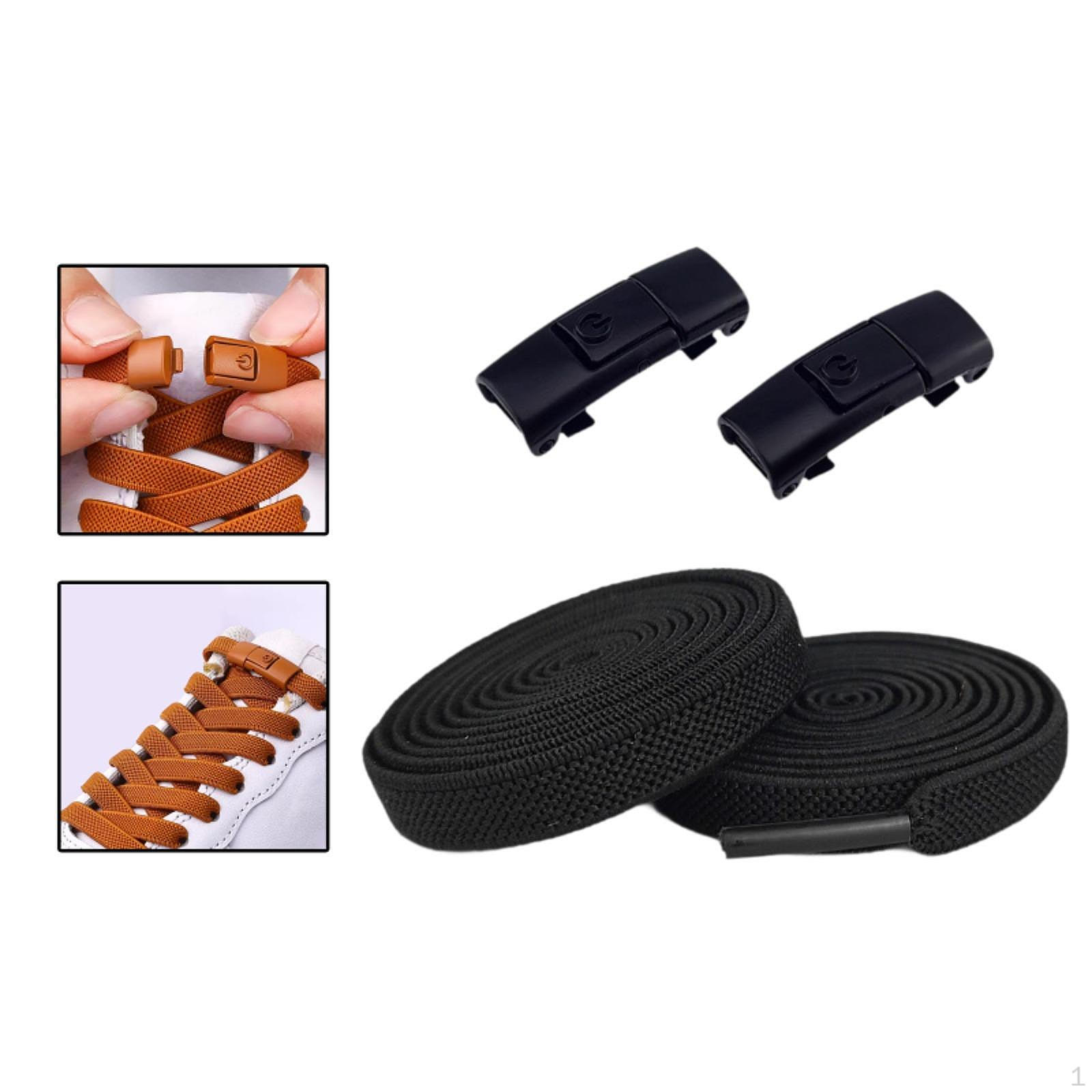 

Эластичные шнурки без завязок, удобные, легко устанавливаемые, детские, взрослые, шнурки для обуви чёрный