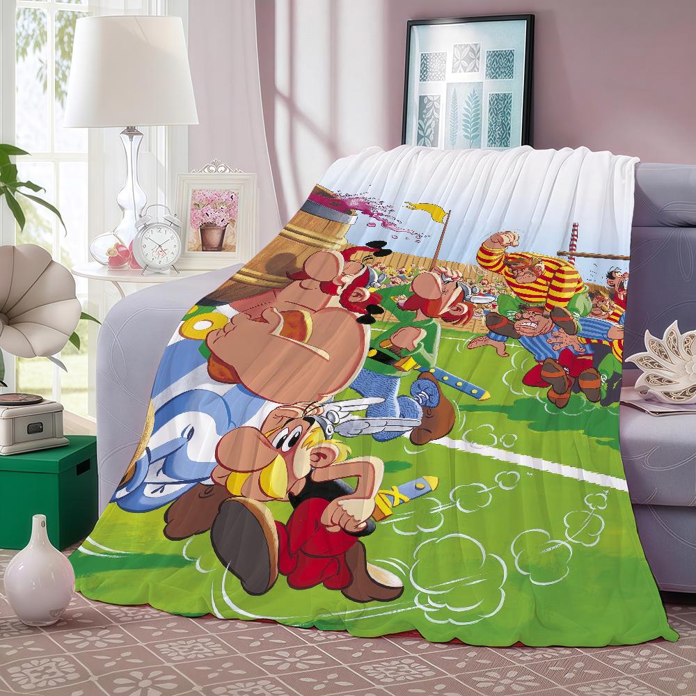 Movie Classics A-Asterix And O-Obelix Vs C-Caesar Blanket Warm And Soft Suitable For Bedroom Living Room Sofa Bed Office Travel