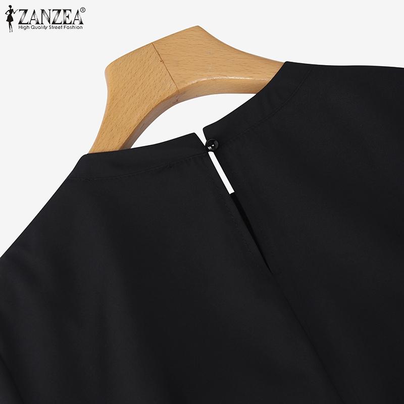 ZANZEA Women Casual Round Neck Short Sleeve Camisoles Two Piece Summer Blouse