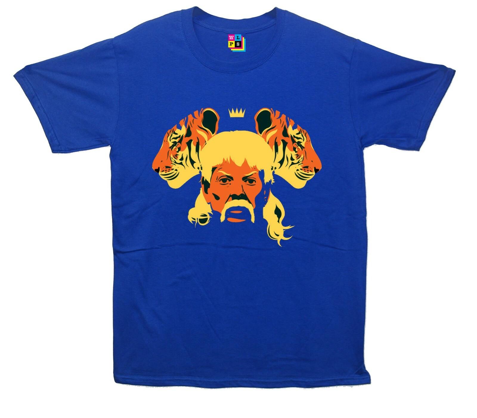 Joe Exotic & Tigers Silhouette Printed T-Shirt (Tiger King Inspired) S разноцветный