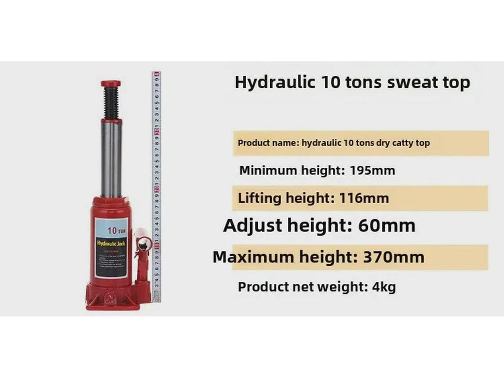 Vertical Hydraulic Jack 10-Ton for Cars, SUVs, and Trucks - Hand Crank Oil Pressure Jack