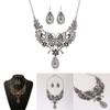 Fashion Hollowed Out Butterfly And Flower Design Women Necklace Earring Set For Women And Men
