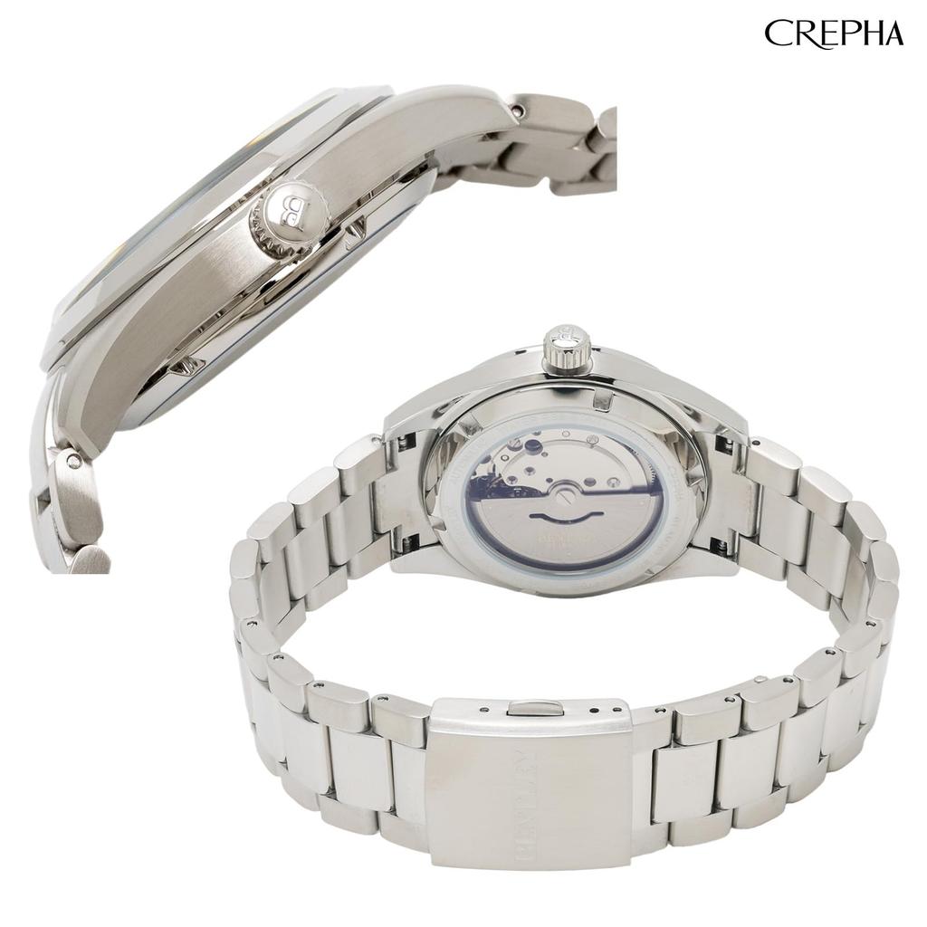 Automatic Watch Analog Mechanical Automatic Winding Waterproof Metal Band Bentley Black Silver [Clefer] Men's BT-AM392-BKS