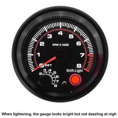 Automotive Parts LED Backlight Meter 3.75 Inch 8000RPM 12V Auto Gauge Tachometer Instrument Cluster Car Accessories Universal