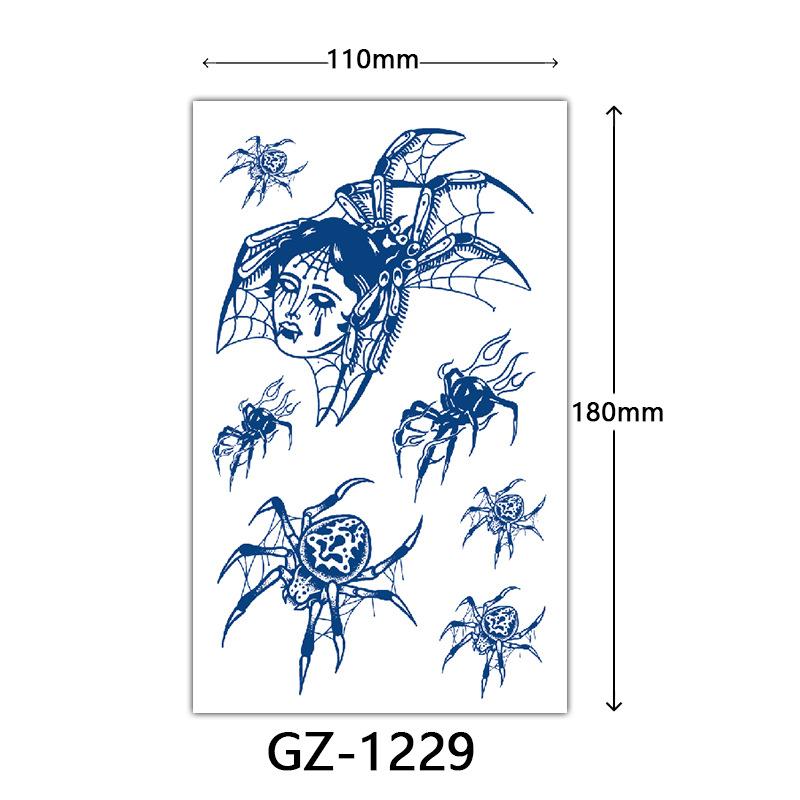 Herbal Tattoo Stickers, Juice Tattoo Stickers, Semi-Permanent English Letter Tattoo Stickers Tattoo