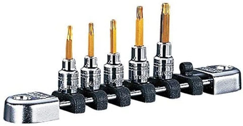 Kyoto Machinery Tools Nepros Torx Bit Socket Set 5 Pieces NTQ4T05A (KTC) 6.3mm (1/4 Inch) T-type