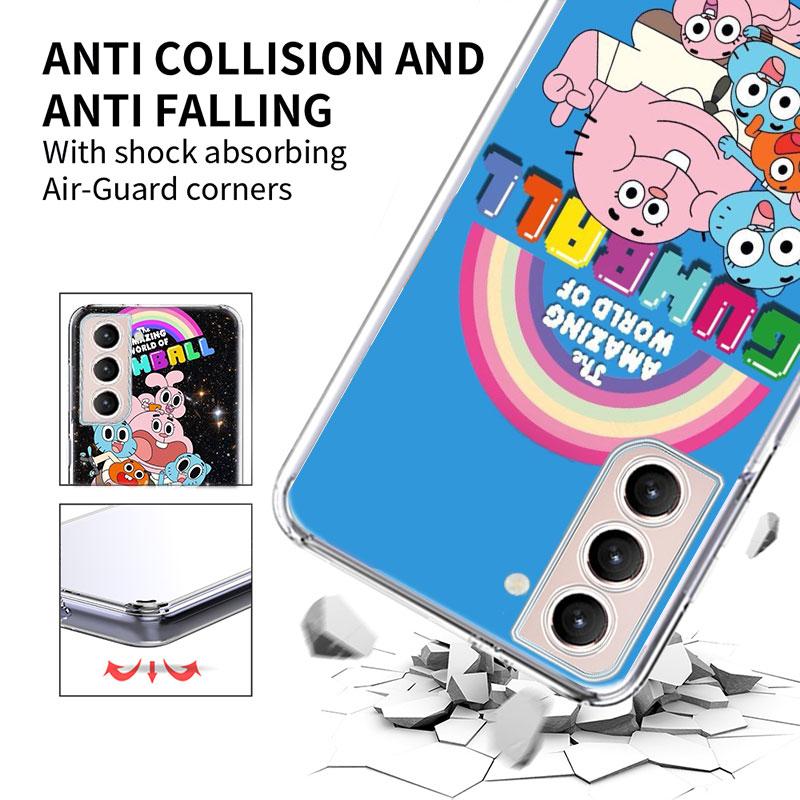 Cartoon The Amazing World of Gumball Phone Case For Samsung Galaxy S25 Edge S24 S23 FE S21 S20 S10 Plus S22 S26 Ultra Cover Clea