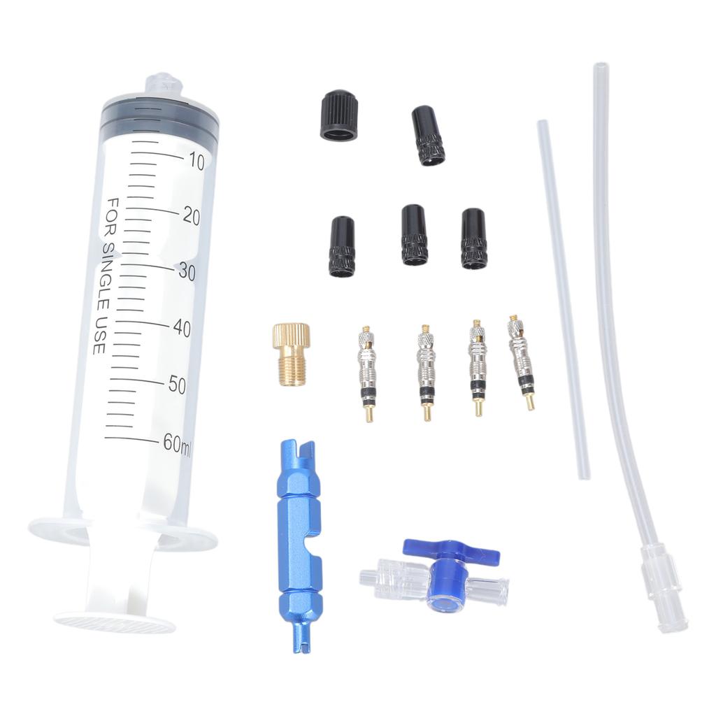 Road Bike Tire Repair Kits Mountain Bike Tubeless Tyre Sealant Syringe 60ml Bicycle Tire Fluid Injection Tool Enduring