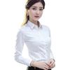 White Shirt Women's Korean Version Slim Fit Long Sleeved Multi-color Base Shirt Professional Dress Plus Size Workwear Formal Student Top