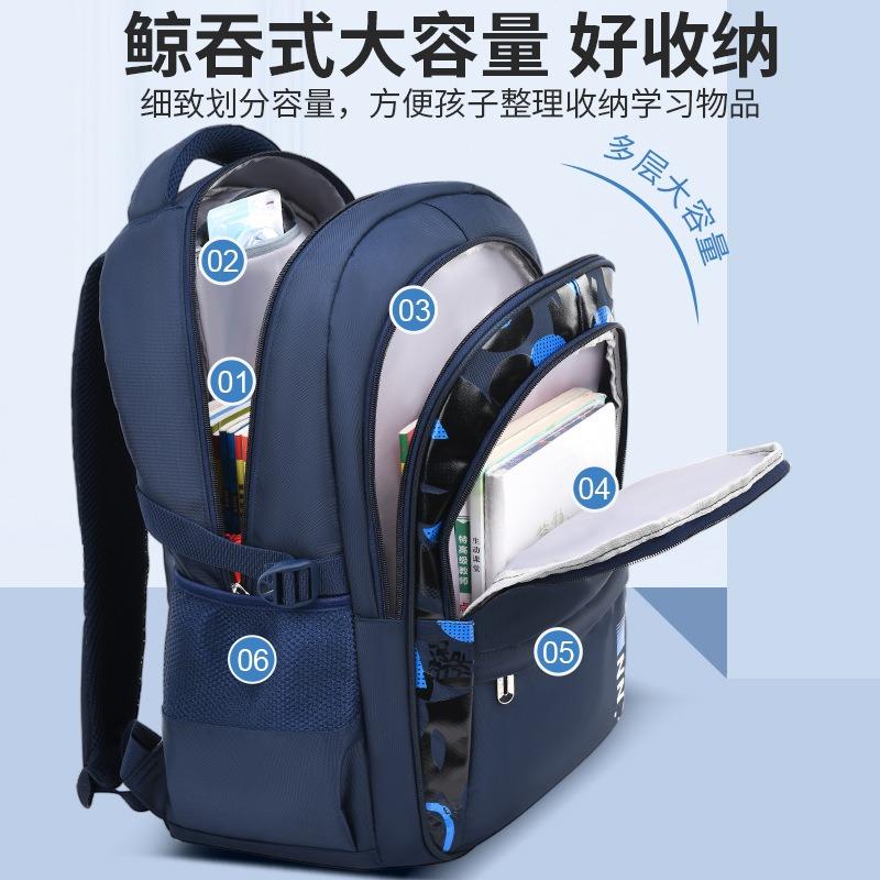 New boys and girls schoolbags, primary school students, older children, and junior high school students, large-capacity backpacks.