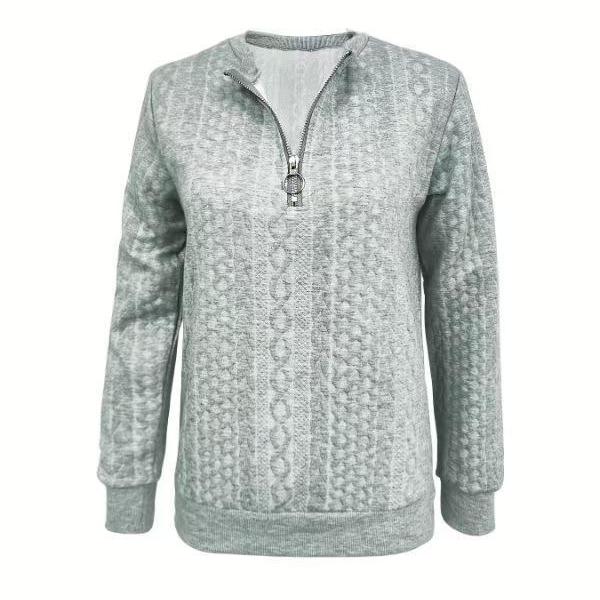 Damen Steppjacke mit Reißverschluss für Herbst/Winter - Weiß