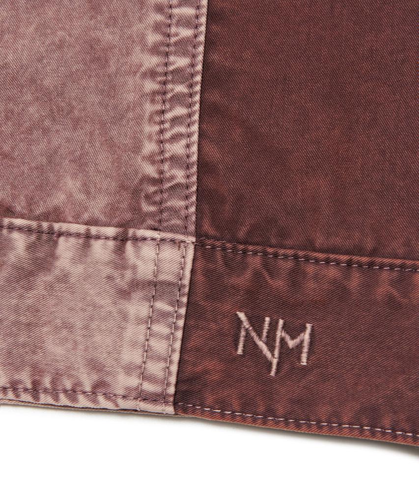Nomanual Overdyed Two-Tone Jacket - Burgundy