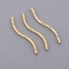 20 Pieces Style Alloy Tube Noodle Beads 1.3mm DIY Jewelry Twisted Spacer Loose for