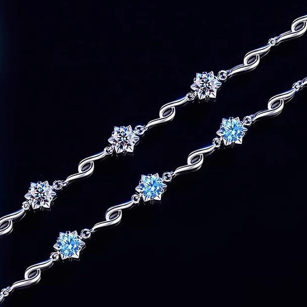 Exquisite Hexagram 925 Sterling Silver Bracelet for Women - Elegant Jewelry, Perfect Gift for Best Friend's Birthday