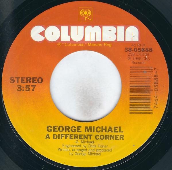 

7inch Record GEORGE MICHAEL A Different Corner 3805888 Columbia 1986 US Pop Used