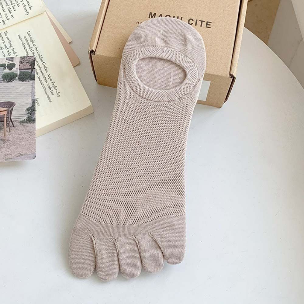 Thin Hosiery Men's Five Finger Socks Mesh Low Cut Sports Socks Fashion Five Toe Boat Socks Running