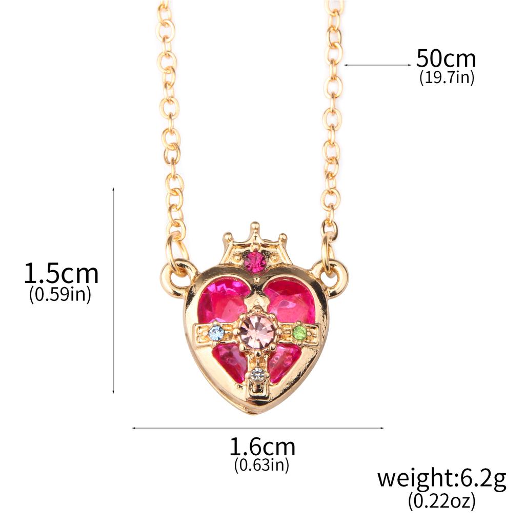 LLX Anime SAILOR MOON Necklace Tsukino Usagi Magical Girl Transformation Cartoon Necklace Cosplay Fan Gift Men Women Bag Jewelry