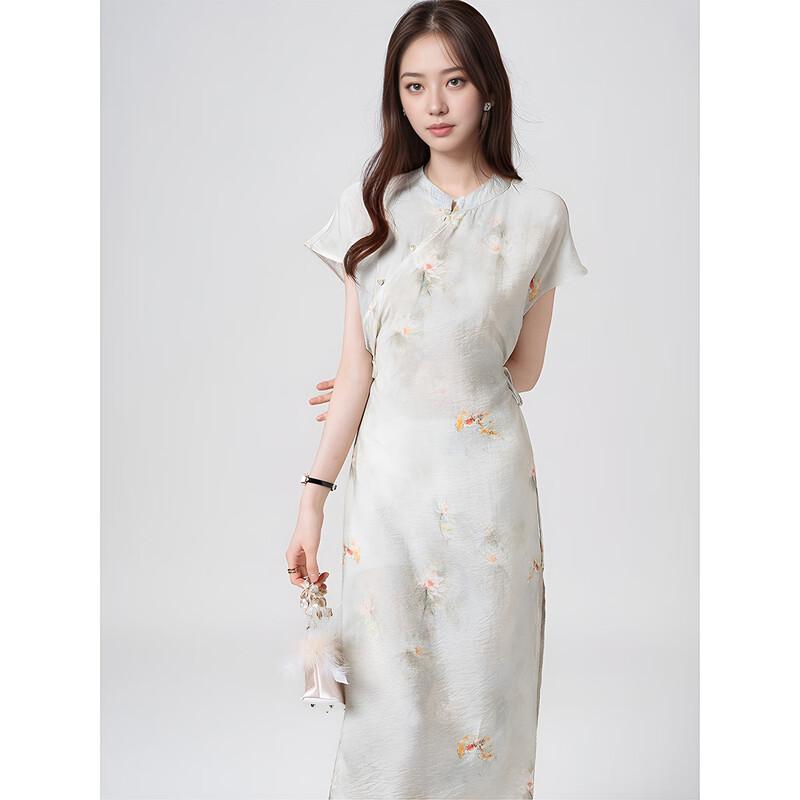 Aiyilian Women's Summer New Chinese Style Qipao Dress