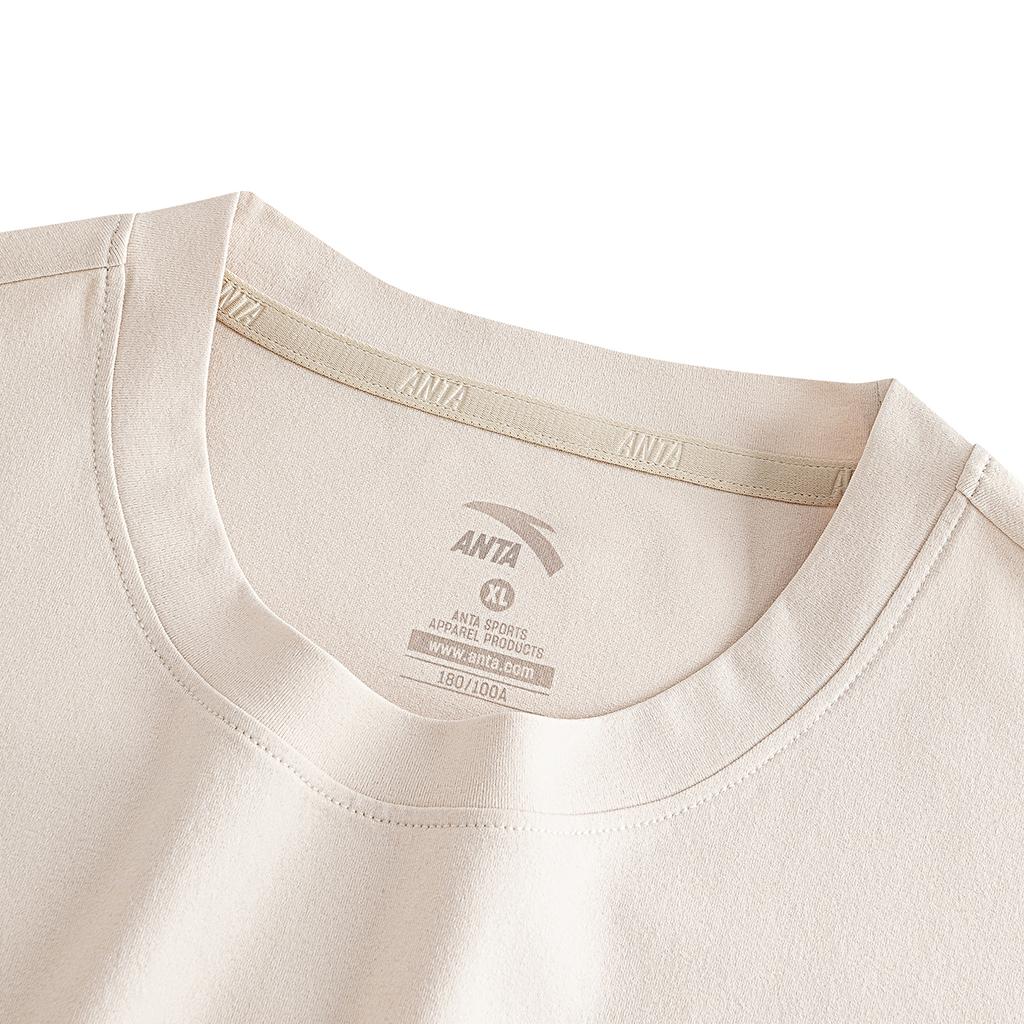 Anta Outdoors Short Sleeve Knitted T-Shirt Summer 2026 Unisex Tops Milled-Gray 972626101-1