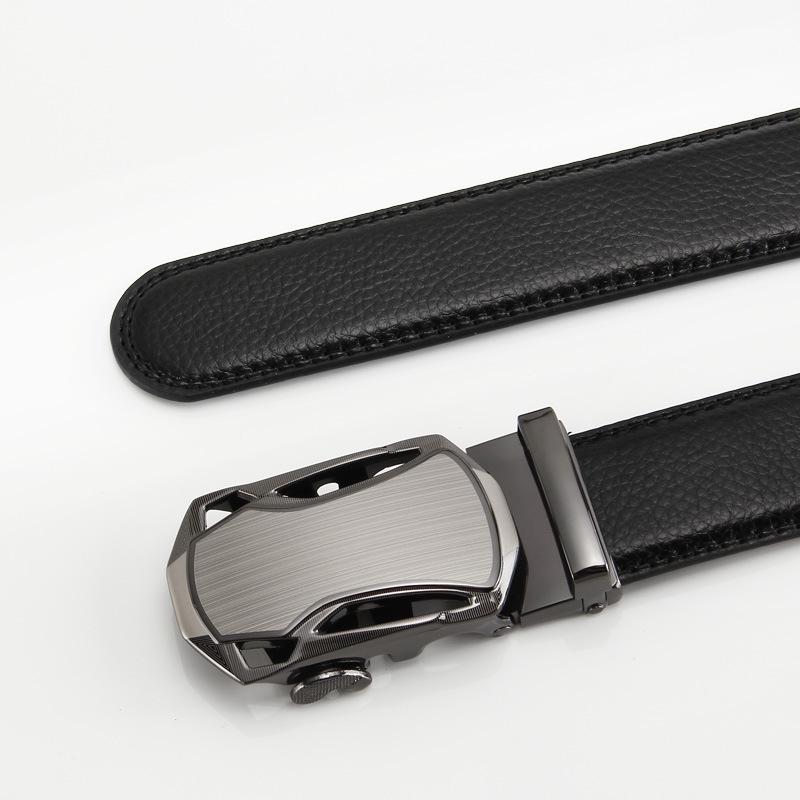 

Мужской ремень из искусственной кожи Ремень из микрофибры с автоматической пряжкой Деловой повседневный трендовый ремень 110-130CM