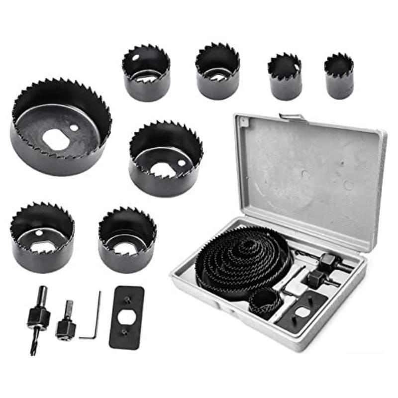 16 Pcs/set Woodworking Hole Opener Saw Carbon Steel Drilling Tool Hole Saw Cutting Kit Electric Drill Accessories Set