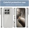 Acrylic Shockproof Clear Phone Case for Xiaomi 14T Pro Candy Color Frame Hard Transparent Back Cover 14 T Pro