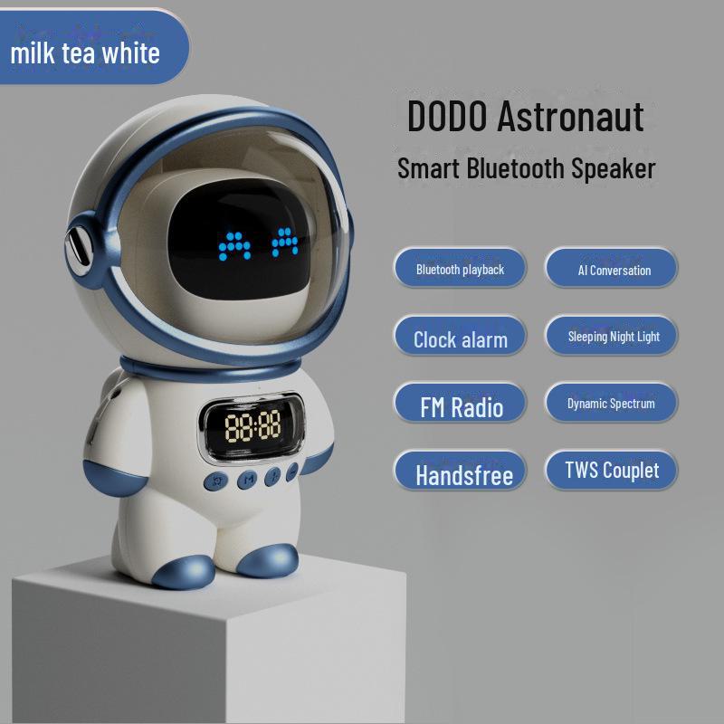 

Умный Bluetooth-динамик с искусственным интеллектом, голосовым управлением, будильником и ночником 120*170*100mm